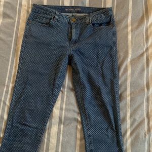 Michael Kors skinny jeans. Size 6. White polka dots. Great condition.